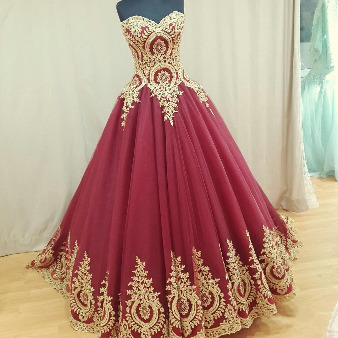 wine red gown online