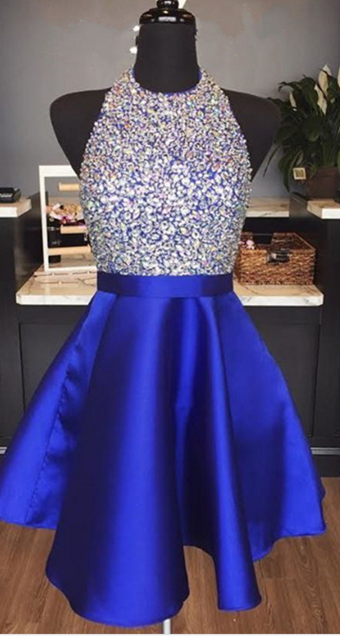 Short Halter Prom Dresses 2018